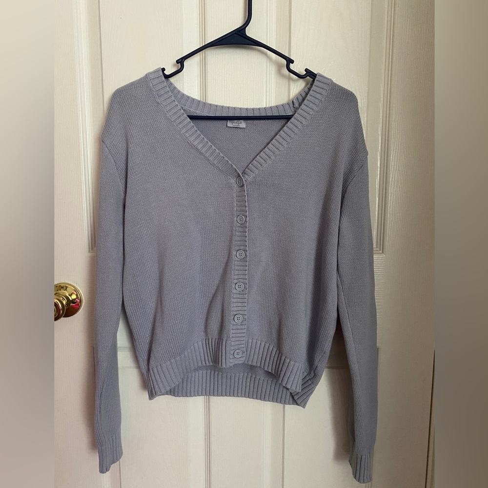 PacSun Lavender Cardigan Sweater Size: One Size